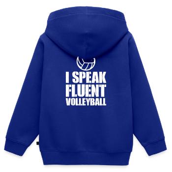Volleyball Volley Aufschlag Volleyballspieler - Kinder Premium Organic Zip Hoodie - Royalblau - Hinten - AI Model Kid Male (0cm)