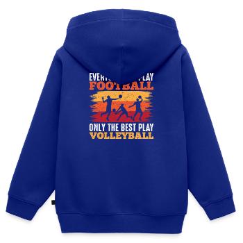 Volleyball Volley Aufschlag Volleyballspieler - Kinder Premium Organic Zip Hoodie - Royalblau - Hinten - AI Model Kid Male (0cm)