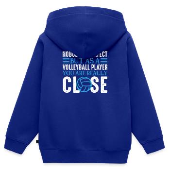 Volleyball Volley Aufschlag Volleyballspieler - Kinder Premium Organic Zip Hoodie - Royalblau - Hinten - AI Model Kid Male (0cm)