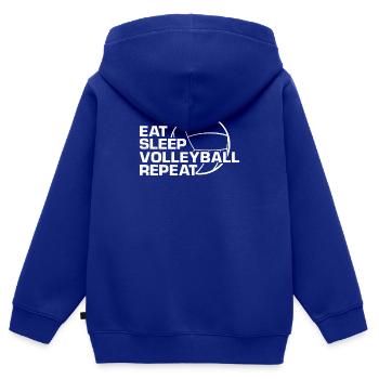 Volleyball Volley Aufschlag Volleyballspieler - Kinder Premium Organic Zip Hoodie - Royalblau - Hinten - AI Model Kid Male (0cm)