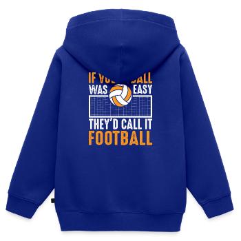 Volleyball Volley Aufschlag Volleyballspieler - Kinder Premium Organic Zip Hoodie - Royalblau - Hinten - AI Model Kid Male (0cm)