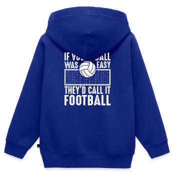 Volleyball Volley Aufschlag Volleyballspieler - Kinder Premium Organic Zip Hoodie - Royalblau - Hinten - AI Model Kid Male (0cm)