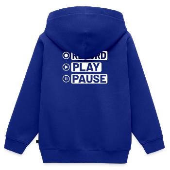 Vinyl Musiker Retro Musik Vinyl Vintage Musizieren - Kinder Premium Organic Zip Hoodie - Royalblau - Hinten - AI Model Kid Male (0cm)