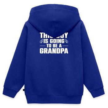 Opa Geschenkidee Opa weiß alles Spruch Großvater - Kinder Premium Organic Zip Hoodie - Royalblau - Hinten - AI Model Kid Male (0cm)