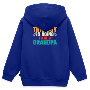 Opa Geschenkidee Opa weiß alles Spruch Großvater - Kinder Premium Organic Zip Hoodie - Royalblau - Hinten - AI Model Kid Male (0cm)