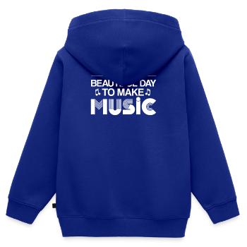 Vinyl Musiker Retro Musik Vinyl Vintage Musizieren - Kinder Premium Organic Zip Hoodie - Royalblau - Hinten - AI Model Kid Male (0cm)