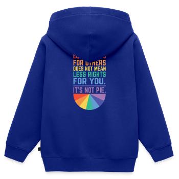 Menschenrechte Politik Freiheit Demonstrieren - Kinder Premium Organic Zip Hoodie - Royalblau - Hinten - AI Model Kid Male (0cm)
