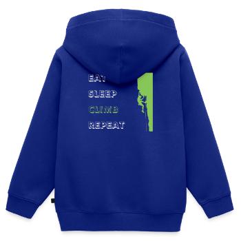 Klettersport Klettern Solo Escalade - Sweat Premium à capuche zippé enfant bio - bleu roi - Dos - AI Model Kid Male (0cm)