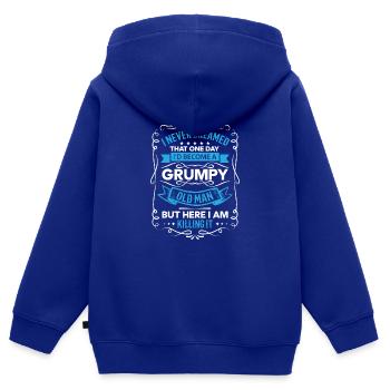 Opa Geschenkidee Opa weiß alles Spruch Großvater - Kinder Premium Organic Zip Hoodie - Royalblau - Hinten - AI Model Kid Male (0cm)