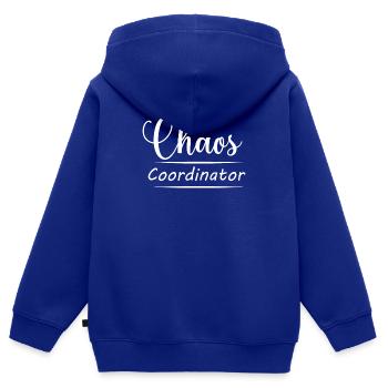 Mama Papa Chef Geburtstag Geschenk Kinder Eltern - Kinder Premium Organic Zip Hoodie - Royalblau - Hinten - AI Model Kid Male (0cm)