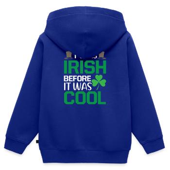 Irish Ireland Flag Irish roots Irish origin - Kids Premium Organic Zip-up Hoodie - royal blue - Back - AI Model Kid Male (0cm)