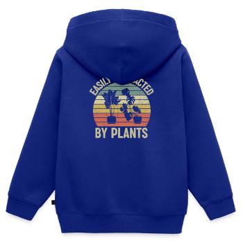 Hobbygärtner im Garten, Obst und Gemüse Gärtner - Kinder Premium Organic Zip Hoodie - Royalblau - Hinten - AI Model Kid Male (0cm)