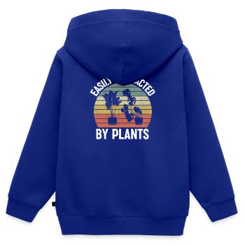 Hobbygärtner im Garten, Obst und Gemüse Gärtner - Kinder Premium Organic Zip Hoodie - Royalblau - Hinten - AI Model Kid Male (0cm)