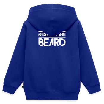 Vollbart und Bartträger Barthaare Schnauzbart - Kinder Premium Organic Zip Hoodie - Royalblau - Hinten - AI Model Kid Male (0cm)