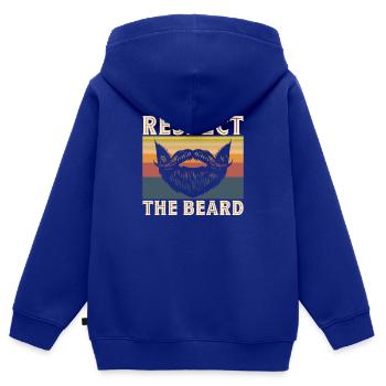 Vollbart und Bartträger Barthaare Schnauzbart - Kinder Premium Organic Zip Hoodie - Royalblau - Hinten - AI Model Kid Male (0cm)