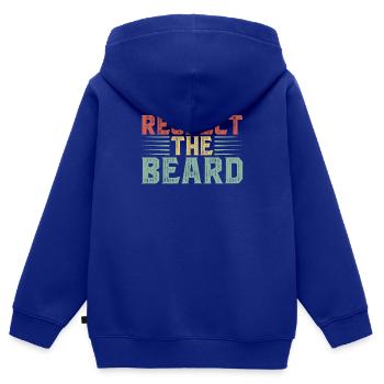 Vollbart und Bartträger Barthaare Schnauzbart - Kinder Premium Organic Zip Hoodie - Royalblau - Hinten - AI Model Kid Male (0cm)