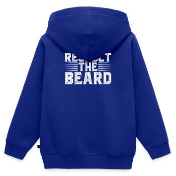 Vollbart und Bartträger Barthaare Schnauzbart - Kinder Premium Organic Zip Hoodie - Royalblau - Hinten - AI Model Kid Male (0cm)