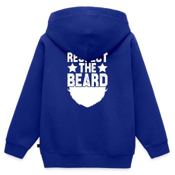 Vollbart und Bartträger Barthaare Schnauzbart - Kinder Premium Organic Zip Hoodie - Royalblau - Hinten - AI Model Kid Male (0cm)