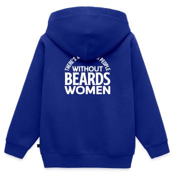 Vollbart und Bartträger Barthaare Schnauzbart - Kinder Premium Organic Zip Hoodie - Royalblau - Hinten - AI Model Kid Male (0cm)