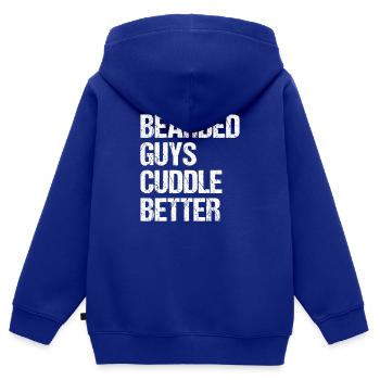 Vollbart und Bartträger Barthaare Schnauzbart - Kinder Premium Organic Zip Hoodie - Royalblau - Hinten - AI Model Kid Male (0cm)