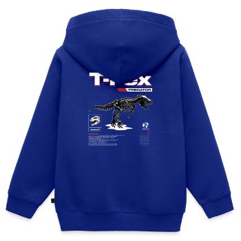 T-REX Tyrannosaurus Dinosaurier - Kinder Premium Organic Zip Hoodie - Royalblau - Hinten - AI Model Kid Male (0cm)