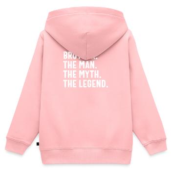 Bruderherz Beste Freunde Bruder Geschenkidee - Kinder Premium Organic Zip Hoodie - Rosa - Hinten - AI Model Kid Female (0cm)