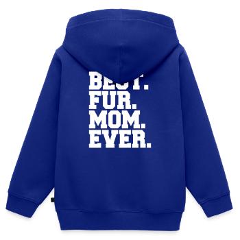 Fell mama Hundemama und Hundepfote - Kinder Premium Organic Zip Hoodie - Royalblau - Hinten - AI Model Kid Male (0cm)