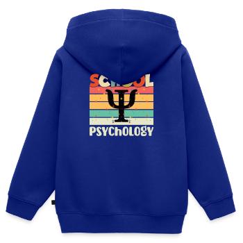 School Psychologist Gift School Psychology Therapy - Kids Premium Organic Zip-up Hoodie - royal blue - Back - AI Model Kid Male (0cm)