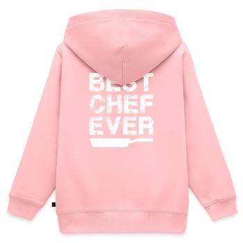Koch Mütze Chefkoch Küche Fünf Sterne Gold 5 - Kinder Premium Organic Zip Hoodie - Rosa - Hinten - AI Model Kid Female (0cm)