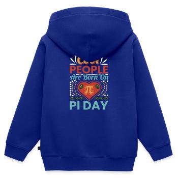 Pi Day Tag Kreiszahl Pi - Kinder Premium Organic Zip Hoodie - Royalblau - Hinten - AI Model Kid Male (0cm)