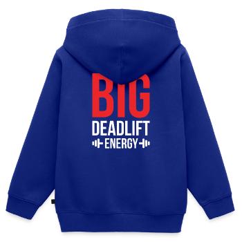 Fitness Muskel Kniebeugen Kreuzheben Deadlift - Kinder Premium Organic Zip Hoodie - Royalblau - Hinten - AI Model Kid Male (0cm)