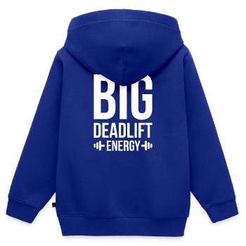 Fitness Muskel Kniebeugen Kreuzheben Deadlift - Kinder Premium Organic Zip Hoodie - Royalblau - Hinten - AI Model Kid Male (0cm)