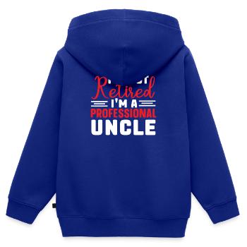 Bester Onkel Schlechter Einfluss Familie Geschenk - Kinder Premium Organic Zip Hoodie - Royalblau - Hinten - AI Model Kid Male (0cm)
