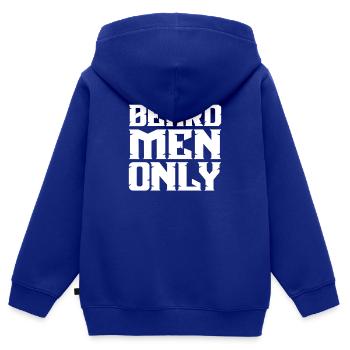 Vollbart und Bartträger Barthaare Schnauzbart - Kinder Premium Organic Zip Hoodie - Royalblau - Hinten - AI Model Kid Male (0cm)