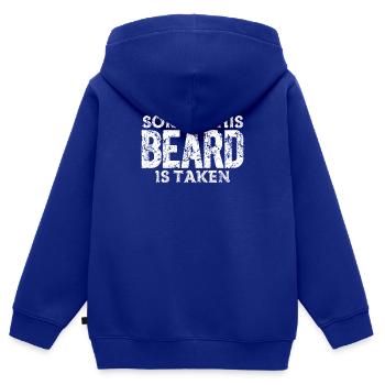 Vollbart Bartträger Barthaare Beziehung Freund - Kinder Premium Organic Zip Hoodie - Royalblau - Hinten - AI Model Kid Male (0cm)