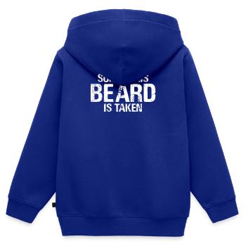 Vollbart Bartträger Barthaare Beziehung Freund - Kinder Premium Organic Zip Hoodie - Royalblau - Hinten - AI Model Kid Male (0cm)