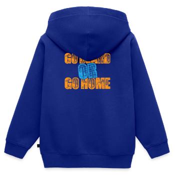 Vollbart und Bartträger Barthaare Schnauzbart - Kinder Premium Organic Zip Hoodie - Royalblau - Hinten - AI Model Kid Male (0cm)