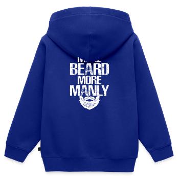 Vollbart und Bartträger Barthaare Schnauzbart - Kinder Premium Organic Zip Hoodie - Royalblau - Hinten - AI Model Kid Male (0cm)