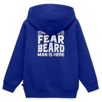 Vollbart und Bartträger Barthaare Schnauzbart - Kinder Premium Organic Zip Hoodie - Royalblau - Hinten - AI Model Kid Male (0cm)