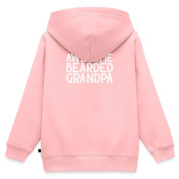 Vollbart Opa Bartträger Barthaare Schnauzbart - Kinder Premium Organic Zip Hoodie - Rosa - Hinten - AI Model Kid Female (0cm)
