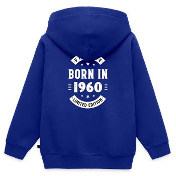 1960 - Baujahr 1960 - Jahrgang 1960 - Kinder Premium Organic Zip Hoodie - Royalblau - Hinten - AI Model Kid Male (0cm)