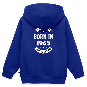 1965 - Baujahr 1965 - Jahrgang 1965 - Kinder Premium Organic Zip Hoodie - Royalblau - Hinten - AI Model Kid Male (0cm)