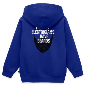 Electrician Electrical Engineer Electrical Engineer Bart - Kids Premium Organic Zip-up Hoodie - royal blue - Back - AI Model Kid Male (0cm)