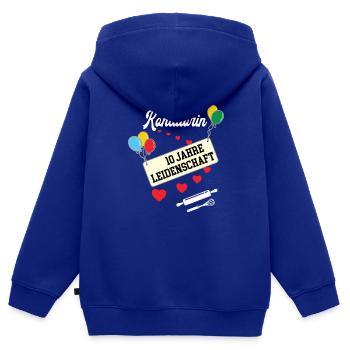 Konditorin Jubiläum 10 Jahre Konditorei Bäckerei - Kinder Premium Organic Zip Hoodie - Royalblau - Hinten - AI Model Kid Male (0cm)