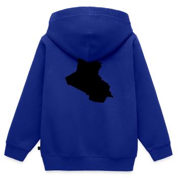 irak - Kinder Premium Organic Zip Hoodie - Royalblau - Hinten - AI Model Kid Male (0cm)