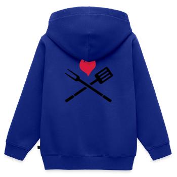 Griller - Sweat Premium à capuche zippé enfant bio - bleu roi - Dos - AI Model Kid Male (0cm)