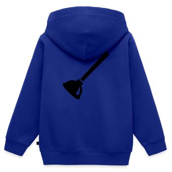Klempner - Kinder Premium Organic Zip Hoodie - Royalblau - Hinten - AI Model Kid Male (0cm)