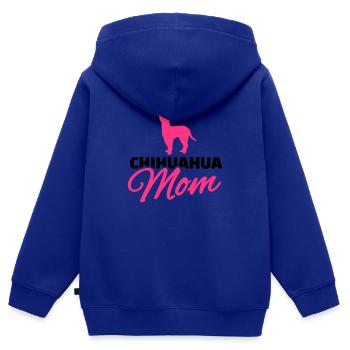 Chihuahua - Kinder Premium Organic Zip Hoodie - Royalblau - Hinten - AI Model Kid Male (0cm)