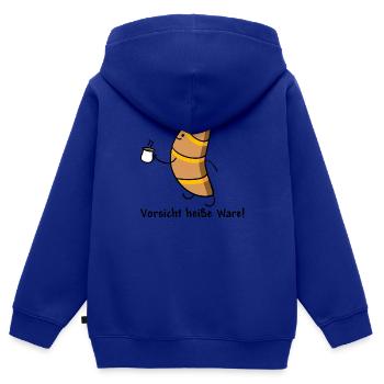 Croissant - Kinder Premium Organic Zip Hoodie - Royalblau - Hinten - AI Model Kid Male (0cm)