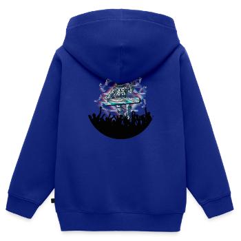 Dj - Sweat Premium à capuche zippé enfant bio - bleu roi - Dos - AI Model Kid Male (0cm)